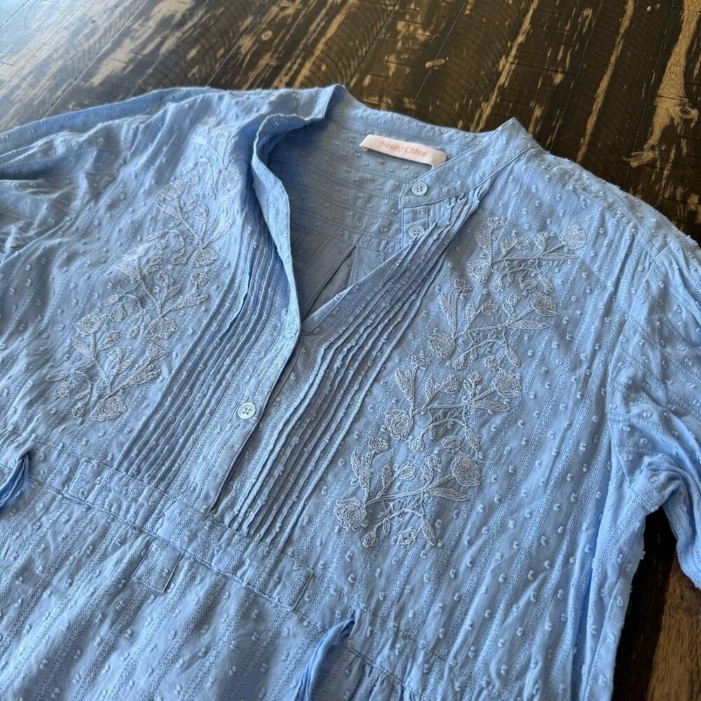 See by Chloé - Light Blue Chambray Tie Dress – Size Mediu - Picture 5 of 17